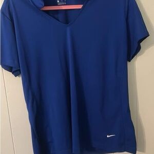 Nike Blue V-Neck T-Shirt